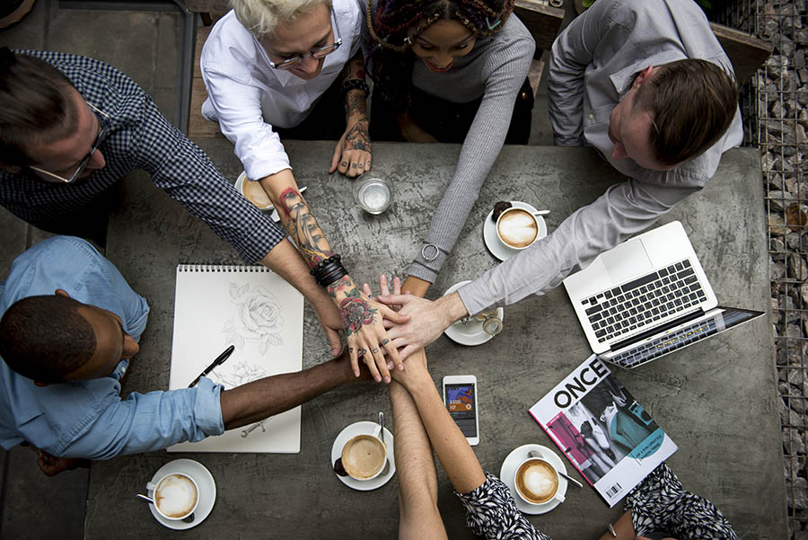 Image of Group of people team building